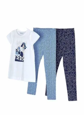 Mayoral Girls' 3-Piece Set with 2 Leggings